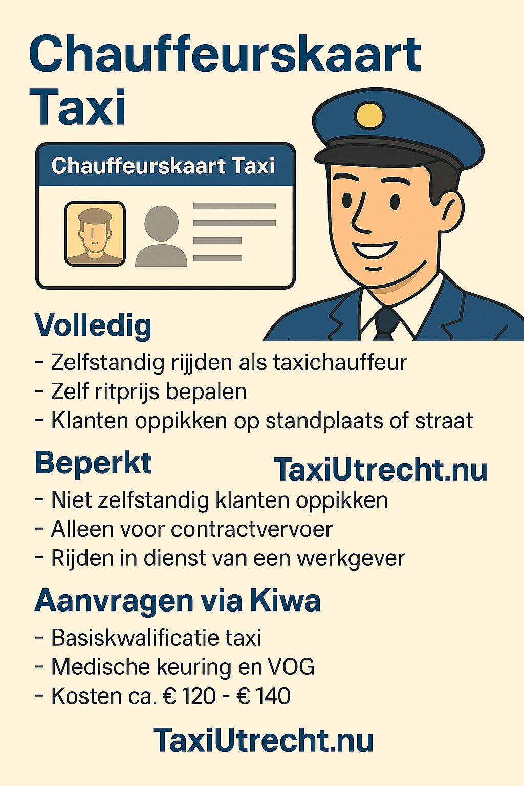 Informatie over Taxi Chauffeurskaart halen